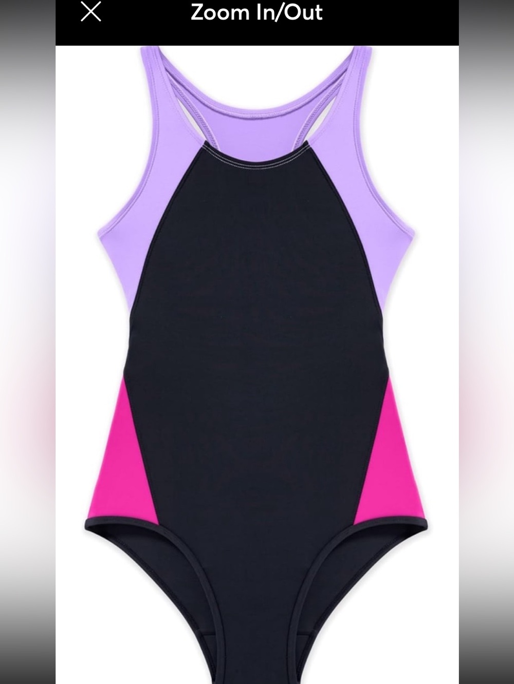 Beautikini Period Leakproof Swimwear One Piece Racerback Color Block NWT size S - Picture 6 of 9